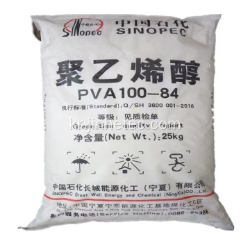 섬유를위한 Sinopec 폴리 비닐 알코올 PVA 100-84 플레이크